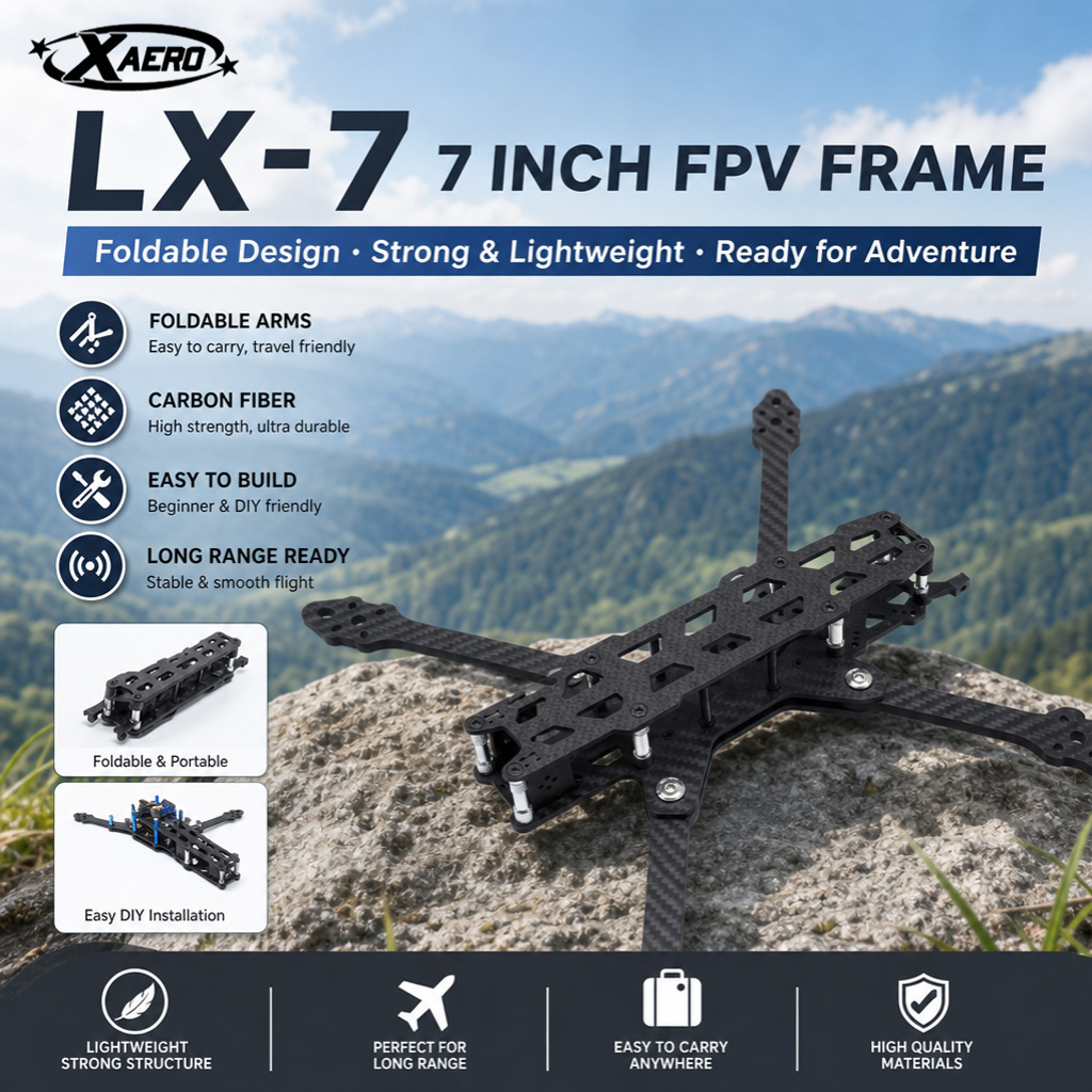 إطار PAURC LX-7 قابل للطي مقاس - مراجعة Drone Kit Octocopter وسعره